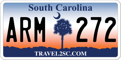 SC license plate ARM272