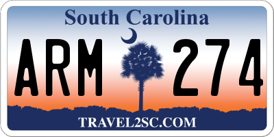 SC license plate ARM274