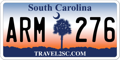 SC license plate ARM276