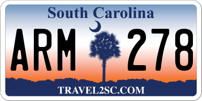 SC license plate ARM278