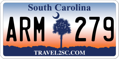 SC license plate ARM279