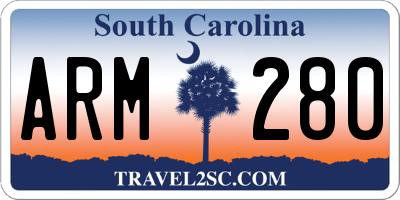 SC license plate ARM280