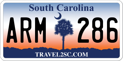 SC license plate ARM286