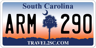 SC license plate ARM290