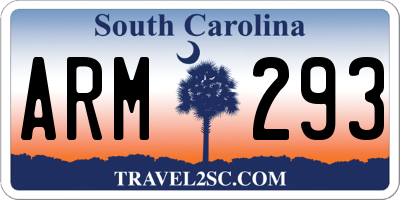SC license plate ARM293