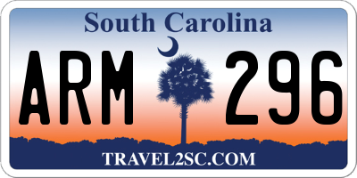 SC license plate ARM296