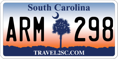 SC license plate ARM298