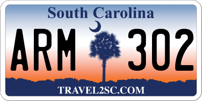 SC license plate ARM302