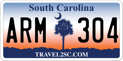 SC license plate ARM304