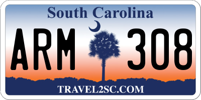 SC license plate ARM308