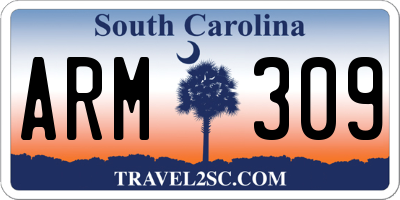 SC license plate ARM309