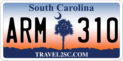 SC license plate ARM310