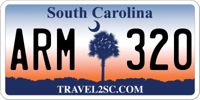 SC license plate ARM320