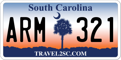 SC license plate ARM321