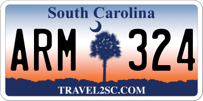 SC license plate ARM324