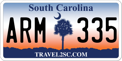 SC license plate ARM335