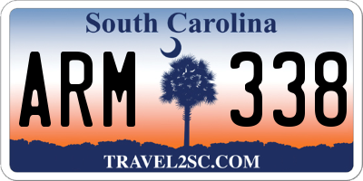 SC license plate ARM338
