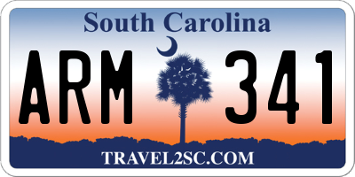 SC license plate ARM341