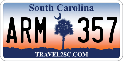 SC license plate ARM357
