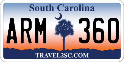 SC license plate ARM360