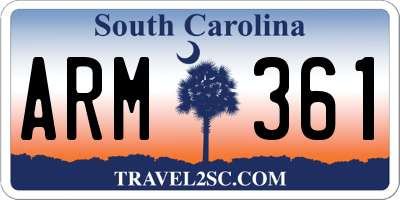 SC license plate ARM361