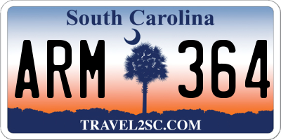 SC license plate ARM364