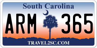SC license plate ARM365