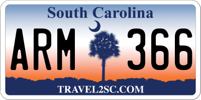 SC license plate ARM366