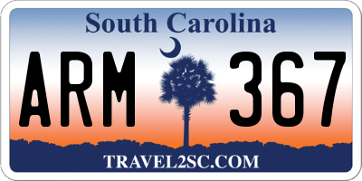 SC license plate ARM367