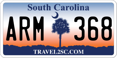SC license plate ARM368