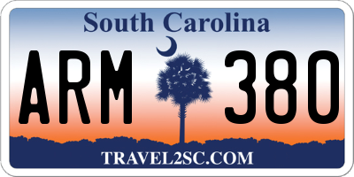 SC license plate ARM380