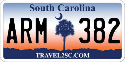 SC license plate ARM382