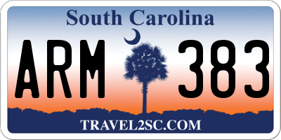 SC license plate ARM383