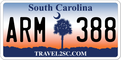 SC license plate ARM388