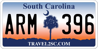 SC license plate ARM396