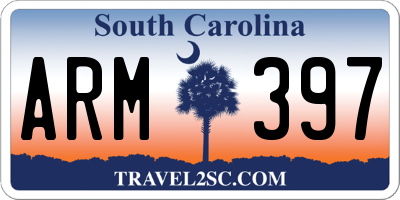 SC license plate ARM397