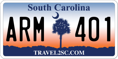 SC license plate ARM401