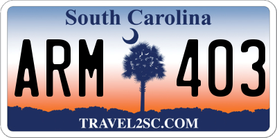 SC license plate ARM403