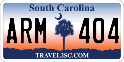 SC license plate ARM404