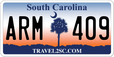 SC license plate ARM409