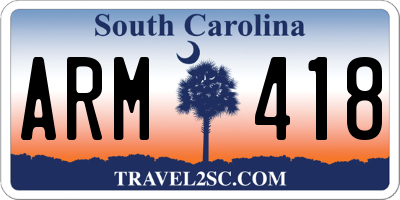 SC license plate ARM418
