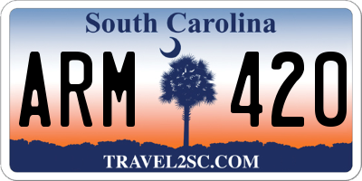 SC license plate ARM420