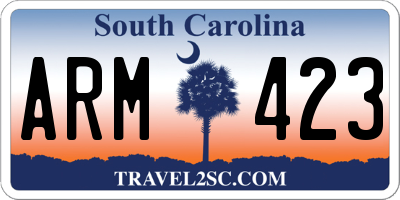 SC license plate ARM423