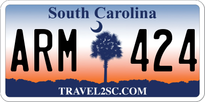 SC license plate ARM424