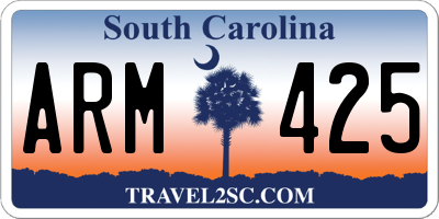 SC license plate ARM425