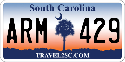 SC license plate ARM429
