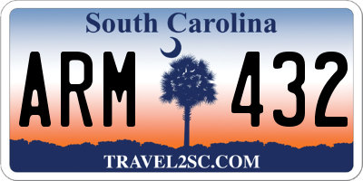 SC license plate ARM432