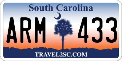 SC license plate ARM433