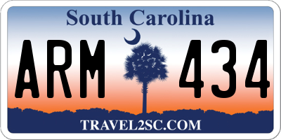 SC license plate ARM434