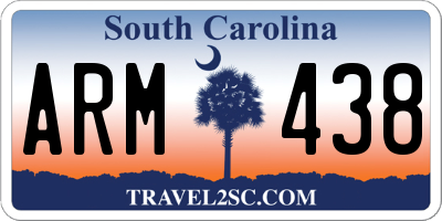 SC license plate ARM438
